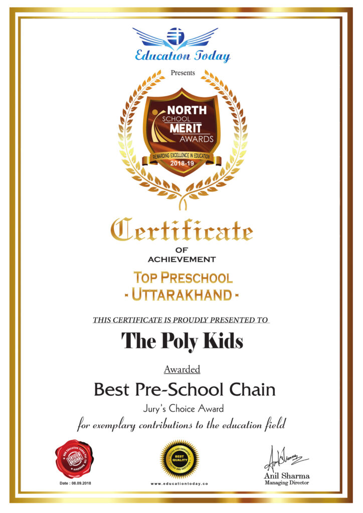 Poly Kids Certificate Without Add
